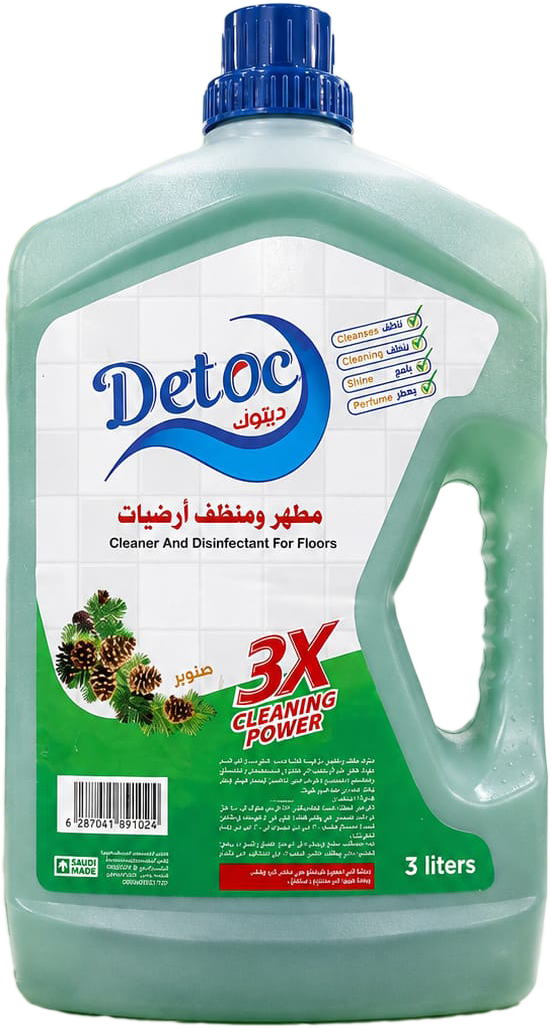 مطهر ومنظف أرضيات ديتوك عبوة خضراء 3 لتر